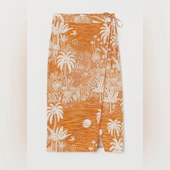 DESMOND & DEMPSEY x H&M. Calf-length wrap skirt - Picture 1 of 5